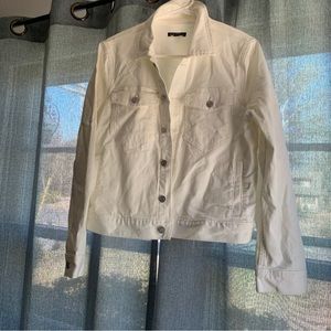 J Crew factory white jean jacket NEW